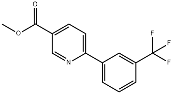 3-Pyridinecarboxylic acid, 6-[3-(trifluoromethyl)phenyl]-, methyl ester 结构式