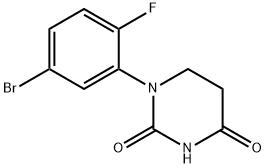 1-(5-溴-2-氟苯基)二氢嘧啶-2,4(1H,3H)-二酮 结构式