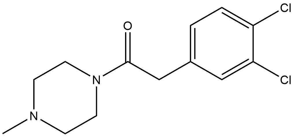 2-(3,4-Dichlorophenyl)-1-(4-methyl-1-piperazinyl)ethanone 结构式