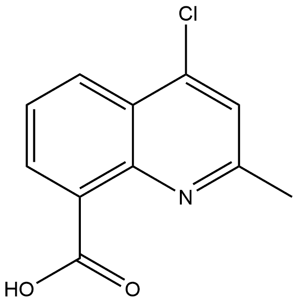 4-氯-2-甲基喹啉-8-甲酸 结构式