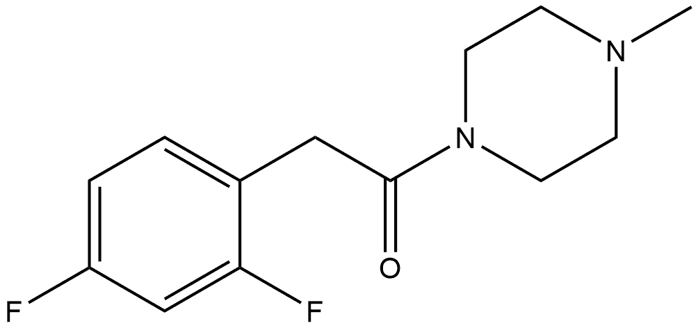 2-(2,4-Difluorophenyl)-1-(4-methyl-1-piperazinyl)ethanone 结构式