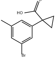 1-(3-溴-5-甲基苯基)环丙烷羧酸 结构式