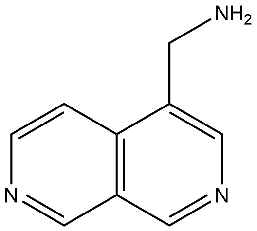 (2,7-萘吡啶-4-基)甲胺 结构式