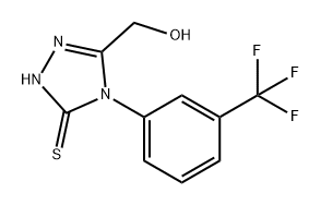 3H-1,2,4-Triazole-3-thione, 2,4-dihydro-5-(hydroxymethyl)-4-[3-(trifluoromethyl)phenyl]- 结构式