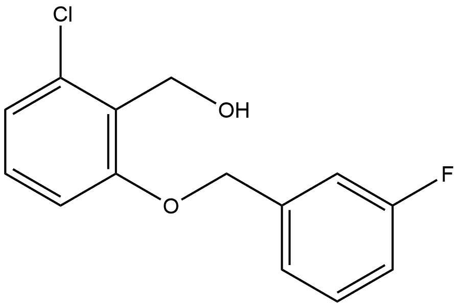 2-Chloro-6-[(3-fluorophenyl)methoxy]benzenemethanol 结构式