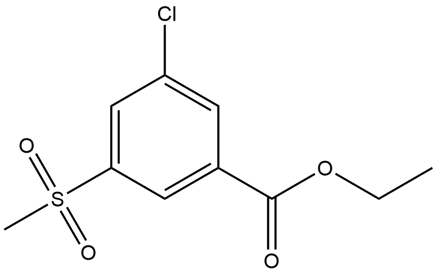 Ethyl 3-chloro-5-(methylsulfonyl)benzoate 结构式