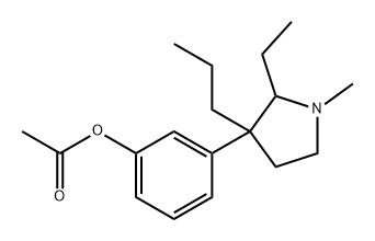 Phenol, 3-(2-ethyl-1-methyl-3-propyl-3-pyrrolidinyl)-, 1-acetate 结构式