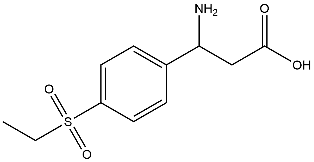 3-amino-3-(4-(ethylsulfonyl)phenyl)propanoic acid 结构式