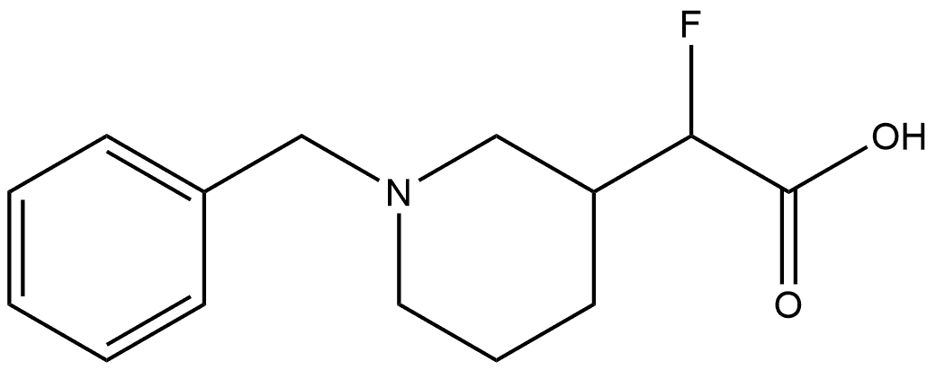 2-(1-benzylpiperidin-3-yl)-2-fluoroacetic acid 结构式
