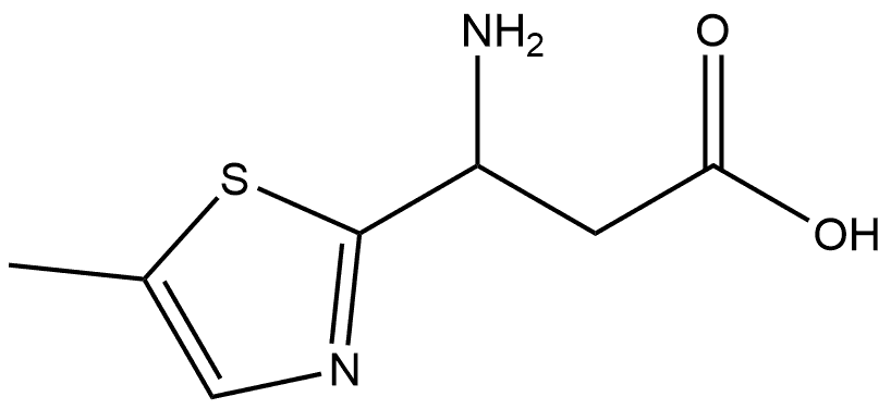 3-氨基-3-(5-甲基噻唑-2-基)丙酸 结构式