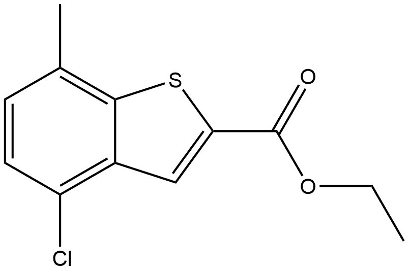 Ethyl 4-chloro-7-methylbenzo[b]thiophene-2-carboxylate 结构式