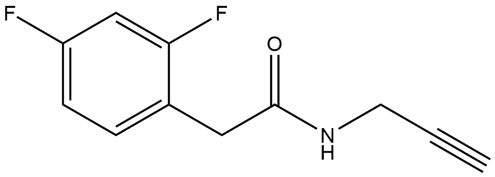 2,4-Difluoro-N-2-propyn-1-ylbenzeneacetamide 结构式