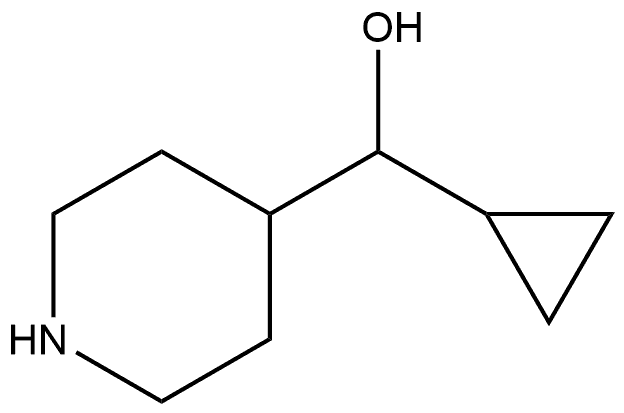 4-Piperidinemethanol, α-cyclopropyl- 结构式