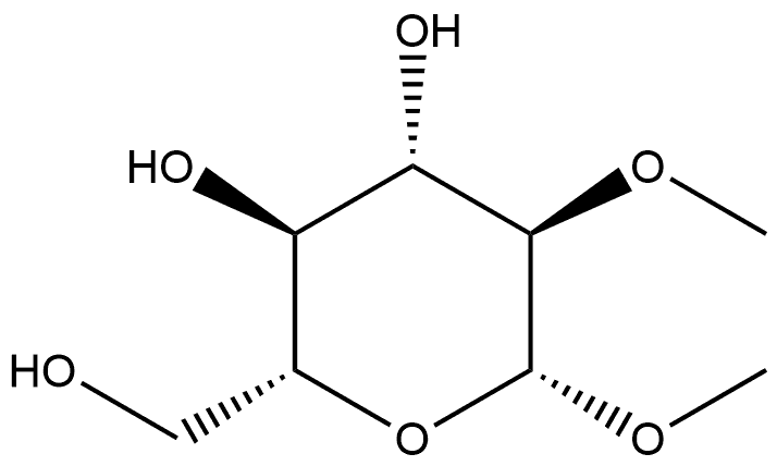 β-D-Glucopyranoside, methyl 2-O-methyl- 结构式