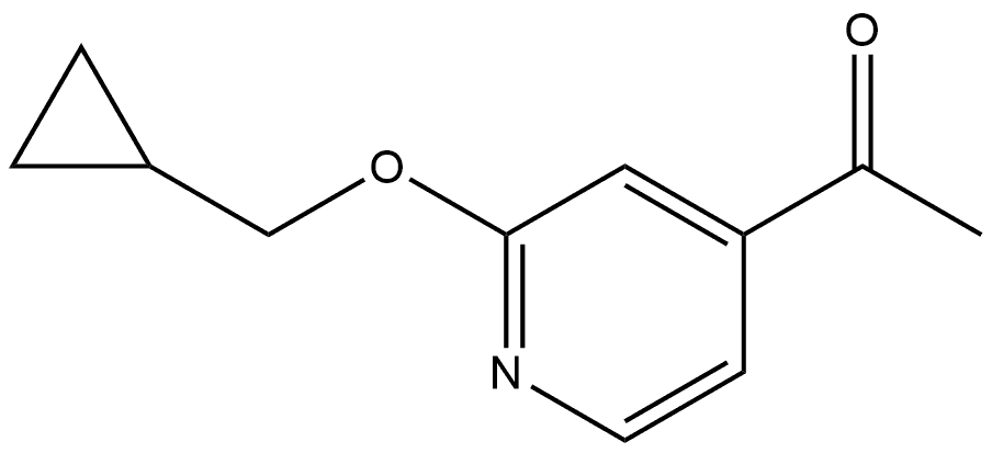 1-[2-(Cyclopropylmethoxy)-4-pyridinyl]ethanone 结构式