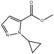 1-环丙基-1H-吡唑-5-羧酸甲酯 结构式