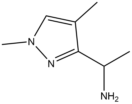 1-(1,4-二甲基1H-吡唑-3-基)乙-1-胺 结构式