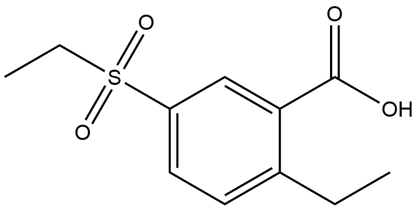 2-Ethyl-5-(ethylsulfonyl)benzoic acid 结构式