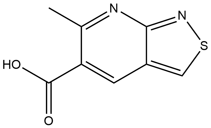 6-甲基异噻唑[3,4-B]吡啶-5-羧酸 结构式