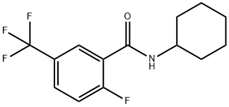N-cyclohexyl-2-fluoro-5-(trifluoromethyl)benzamide 结构式
