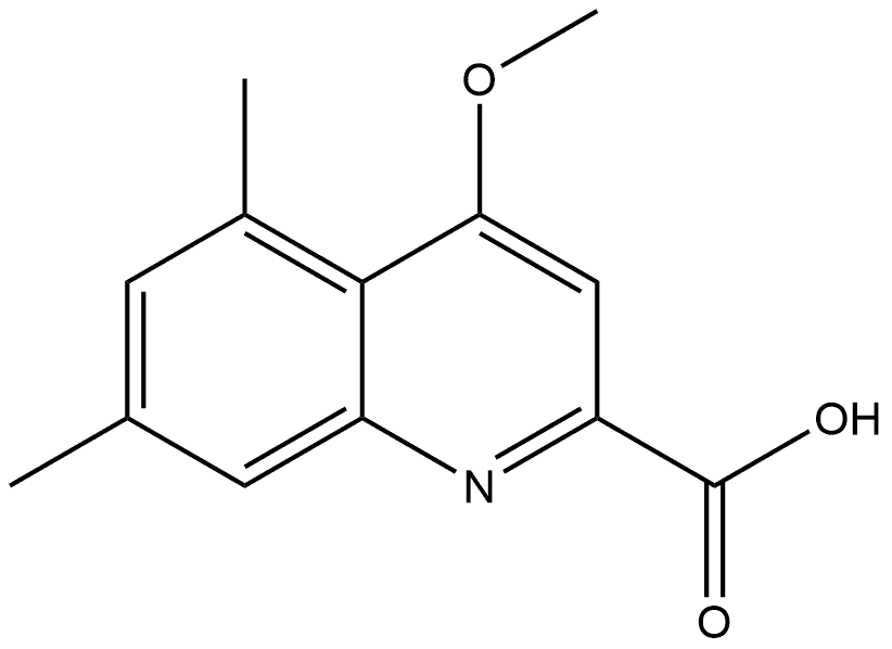 4-Methoxy-5,7-dimethyl-2-quinolinecarboxylic acid 结构式