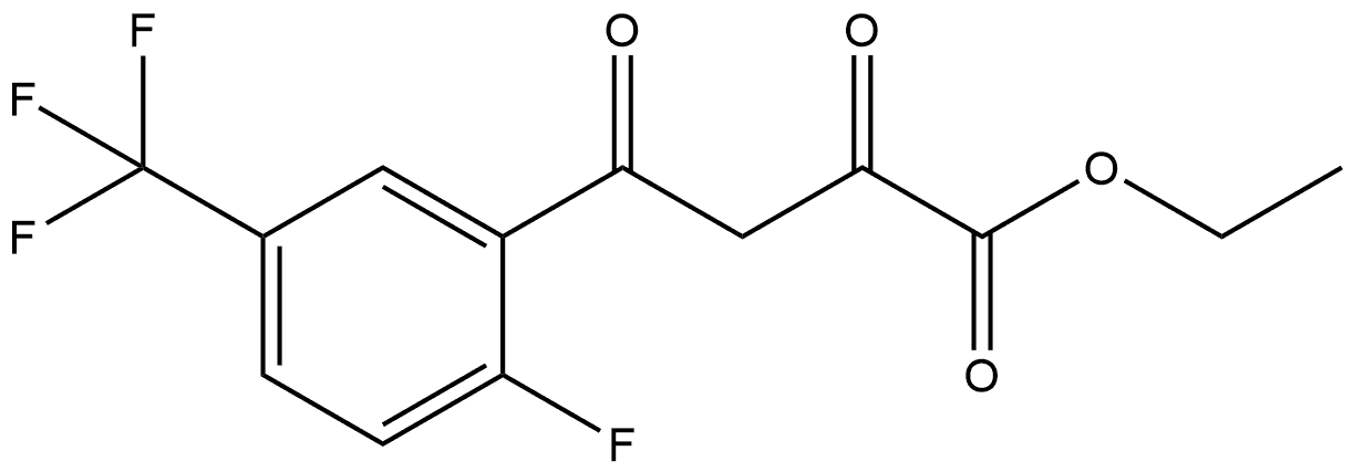 4-[2-氟-5-(三氟甲基)苯基]-2,4-二氧代丁酸乙酯 结构式