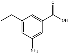 3-氨基-5-乙基苯甲酸 结构式