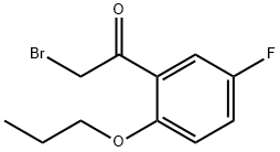 2-溴-1-(5-氟-2-丙氧基苯基)乙酮 结构式