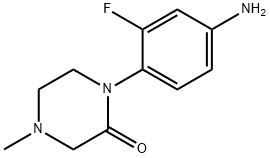 1-(4-氨基-2-氟苯基)-4-甲基哌嗪-2-酮 结构式