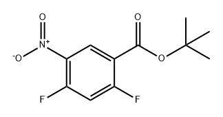 2,4-二氟-5-硝基苯甲酸叔丁酯 结构式