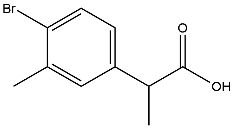 2-(4-bromo-3-methylphenyl)propanoic acid 结构式