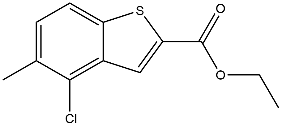 Ethyl 4-chloro-5-methylbenzo[b]thiophene-2-carboxylate 结构式