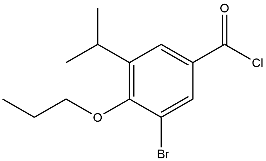 3-Bromo-5-(1-methylethyl)-4-propoxybenzoyl chloride 结构式