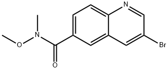 6-Quinolinecarboxamide, 3-bromo-N-methoxy-N-methyl- 结构式