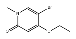 2(1H)-Pyridinone, 5-bromo-4-ethoxy-1-methyl- 结构式