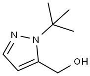 1H-Pyrazole-5-methanol, 1-(1,1-dimethylethyl)- 结构式