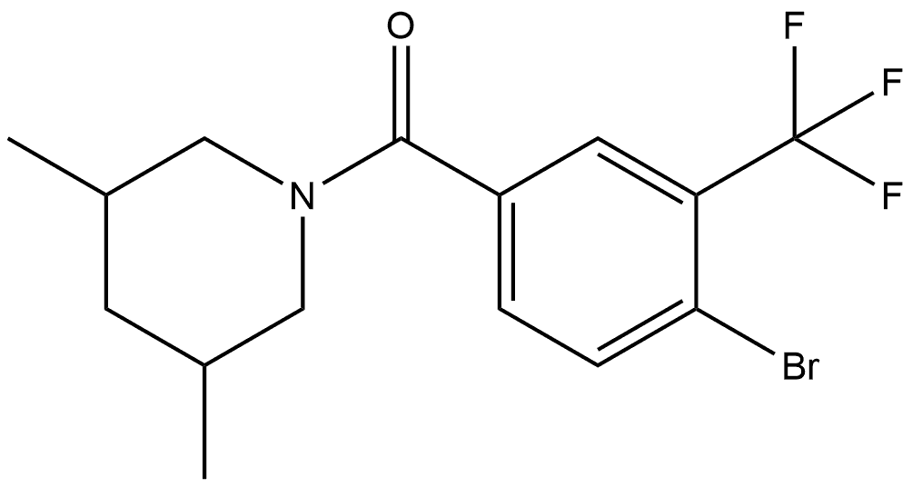 4-Bromo-3-(trifluoromethyl)phenyl](3,5-dimethyl-1-piperidinyl)methanone 结构式