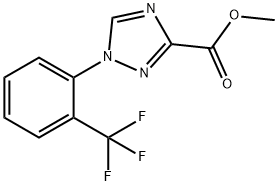 1-(2-(三氟甲基)苯基)-1H-1,2,4-三唑-3-羧酸甲酯 结构式