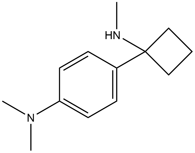 N,N-二甲基-4-(1-(甲氨基)环丁基)苯胺 结构式