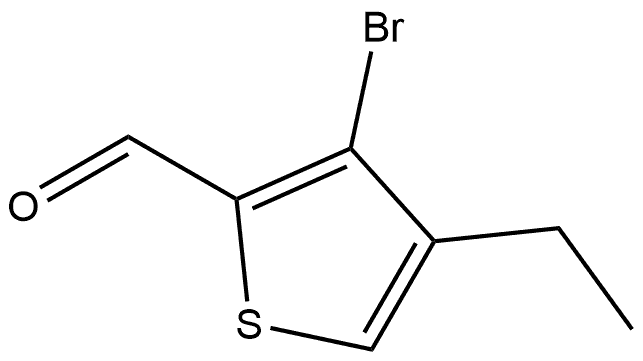 3-Bromo-4-ethyl-2-thiophenecarboxaldehyde 结构式