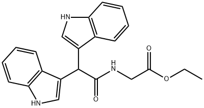 ETHYL (2,2-DI(1H-INDOL-3-YL)ACETYL)GLYCINATE 结构式