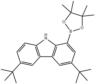 3,6-二叔丁基-1-硼酸频那醇酯-9H-咔唑 结构式