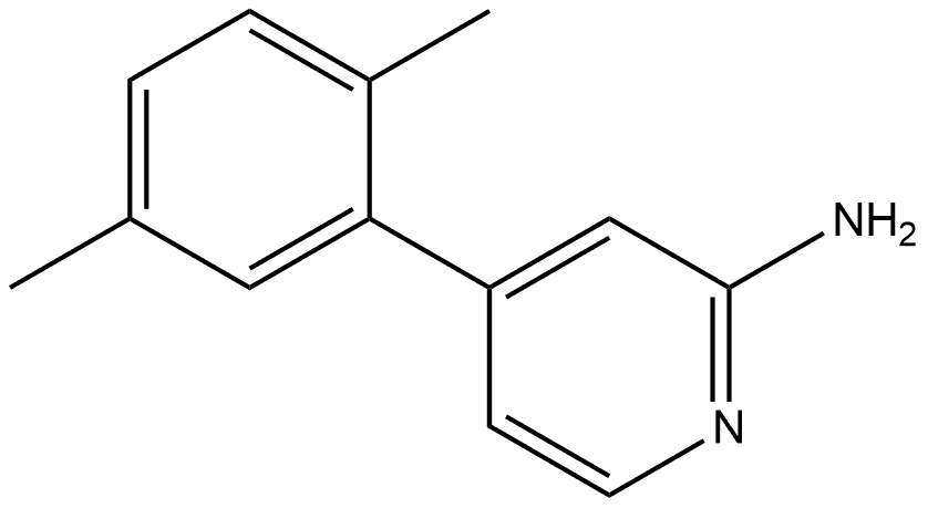 4-(2,5-Dimethylphenyl)-2-pyridinamine 结构式