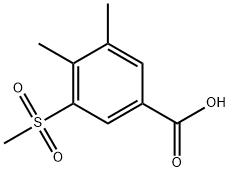 3-甲磺酰基-4,5-二甲基苯甲酸 结构式