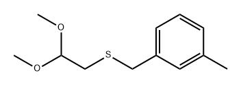 (2,2-二甲氧基乙基)(3-甲基苄基)硫烷 结构式