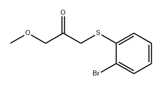 1-((2-溴苯基)硫代)-3-甲氧基丙烷-2-酮 结构式