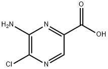 6-氨基-5-氯吡嗪-2-羧酸 结构式