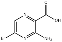 3-氨基-5-溴吡嗪-2-羧酸 结构式