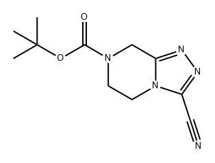1,2,4-Triazolo[4,3-a]pyrazine-7(8H)-carboxylic acid, 3-cyano-5,6-dihydro-, 1,1-dimethylethyl ester 结构式