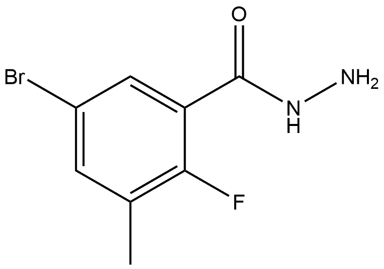 5-Bromo-2-fluoro-3-methylbenzoic acid hydrazide 结构式